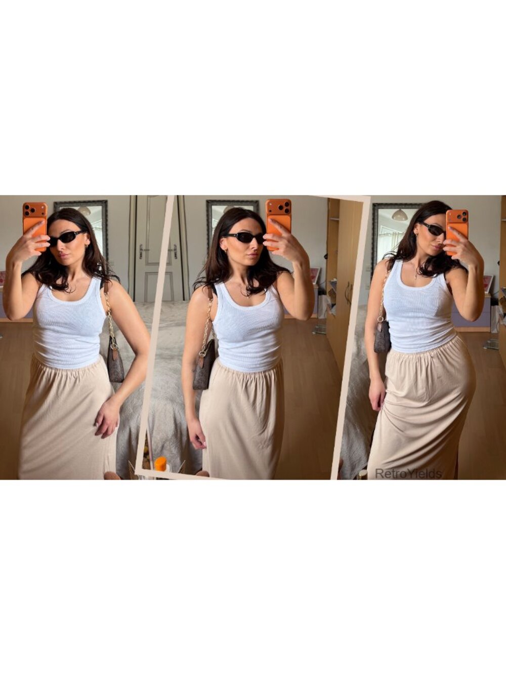 Side Slit Maxi Pencil Skirt Elastic High Waisted Summer Long Skirt - Picture 5 of 6
